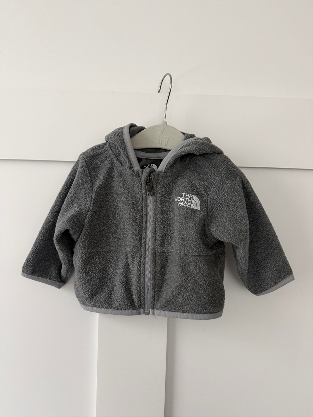 The North Face Baby Gray Hooded Fleece Jacket